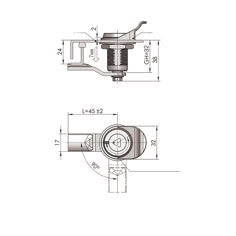 MS816-1F-1 kolmion muotoinen 8 mm:n lukkosylinteri, varkaudenesto puristussalvan lukot MS816-1F-1 kolmion muotoinen 8 mm:n lukkosylinteri, varkaudenesto puristussalvan lukot