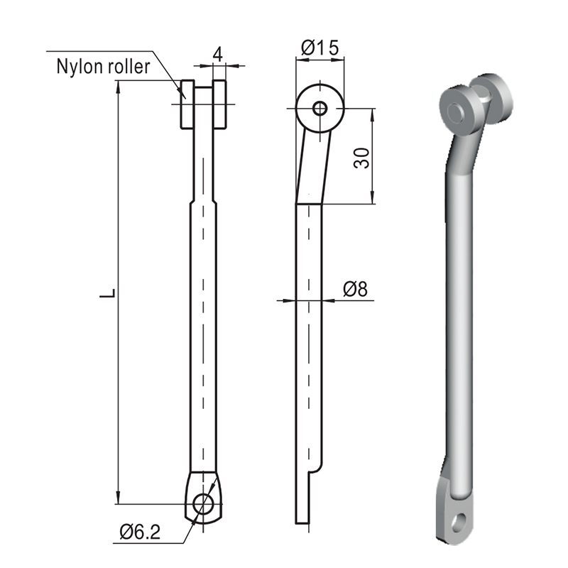 LG007-B Nylon Roller Industrial kiertokankien tarvikkeet